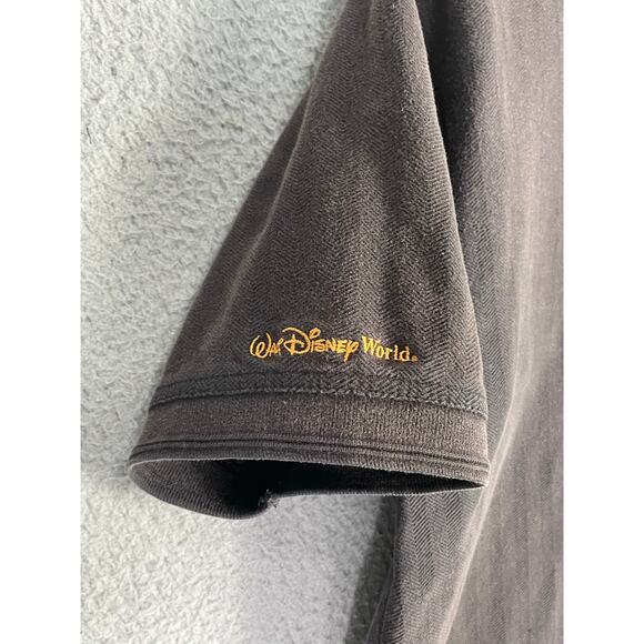 Vtg Walt Disney World Port Orleans Resort Polo Shirt Mens M Faded Black Logo - Picture 10 of 12